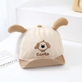 Detalle de gorra de béisbol infantil con orejas de perro y malla transpirable de verano - 48cm (6-20 Meses) / Caqui Claro