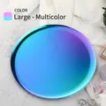 Large iridescent stainless steel round tray with rainbow gradient finish for jewelry storage - Colorful / 28*28cm