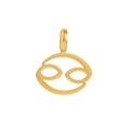 Collana in acciaio inossidabile dorato con ciondolo segno zodiacale Cancro per donna - Cancro - Oro