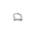 Gepolijste zilveren D-ring van zinklegering met schroefsluiting voor tassen - Binnendiameter 14mm / Zilver