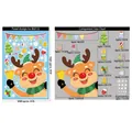Autocollants de Noël renne et sapin avec dimensions détaillées pour vitres - BQ132 Renne de Noël