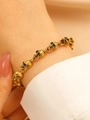 Bracelet chaîne tête de mort doré vintage style punk gothique unisexe - Crâne en Or Antique (0967)