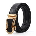 Cintura automatica in vera pelle da uomo, classica cintura nera casual d'affari da uomo. - Stile 5 Logo Auto Oro