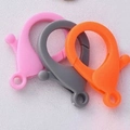 Rosafarbene graue und orangefarbene Kunststoff Karabinerverschlüsse für DIY Schmuck - 35mm / Farbiger Kunststoff