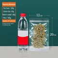 Frosted 12x20cm transparent stand-up zip lock food pouch with 16-wire thickness - Transparent / 12x20cm