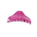 Pink marble pattern geometric hair claw clip with a glossy resin finish for women - 9CM Hanger Style-Rose Red