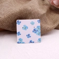 Floral earring display card with blue flower pattern on 400g thick paper board - Floral Sea Series No. 14 - Blue Toned Ditsy Floral