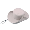 Light beige wide-brim sun hat with adjustable drawstring and side metal snap buttons - 58cm / Beige