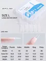 Size L long almond almond-shaped thin seamless false nail tips size guide and chart - Long Stiletto (Size L)