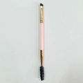 Double-ended eyebrow brush and spoolie with pink and gold handle for precise makeup - Rose Gold Tube Pink Handle