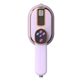 Lavender handheld garment steamer with rose gold accents and multi-fabric mode controls - US Plug / Purple
