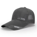 Donkergrijze ademende mesh baseballcap met Outdoor borduursel voor zonbescherming - Verstelbaar / donkergrijs