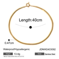 Goldene mehrlagige Edelstahl-Halskette mit technischen Daten und praktischem Federverschluss - 4,7 mm Verschlusskette (JDNW2403092)
