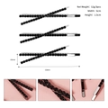Detailed size specifications for three black rhinestone cross-shaped metal hair clips - Cross Inlaid Black (HS-J6447BLK)