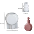 Ensemble de moules en silicone pour vases en résine comprenant le corps et le bouchon - Vase + Bouchon De Bouteille / Blanc