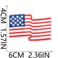Embroidered American flag patch for clothing and bags, 4x6cm USA national flag sticker - USA Flag (W31GQ-095-04)