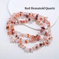 Irregular Red Hematoid Quartz chips beads for DIY jewelry making and natural crystal crafts - Red Hematoid Quartz (Circumference Approx. 80cm)
