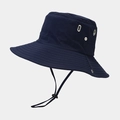 Cappello da sole impermeabile blu navy a tesa larga con sottogola regolabile e fori - Taglia unica / Blu navy