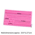 Pink silicone mold with knitted rope and tassel textures for fondant cake decorating - Pink