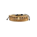 Set bracciale con perline a corona e bracciale rigido dorato con numeri romani per uomo e donna - Bracciale rigido con numeri romani + Bracciale con perline a corona / Set da 2 pezzi Oro