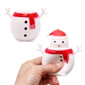 Giocattolo antistress a forma di pupazzo di neve con sciarpa rossa in silicone - Tazza di Decompressione Natalizia Pupazzo di Neve