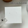 Τετράγωνη κάρτα κοσμημάτων 8x8cm από λευκό χαρτί βανίλιας για σκουλαρίκια - 8*8cm Εξαιρετικά Λευκό (Κενή Κάρτα για Κολιέ)