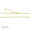 Detail of 18k gold plated necklace chain with lobster clasp and 5cm extension - Satellite Extension Chain / Gold