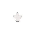 Colgante ángel de acero inoxidable plateado pulido con anilla para joyería DIY - Color Acero