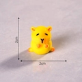 Mini figurine Capybara jaune lumineuse en résine de 2cm pour micro paysages DIY - Couleur Solide / Jaune Solide-Envie