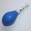 Blue heart-shaped glowing glow stick with white handle and on/off switch button - Oval Sand Ball Wand Blue