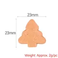 Mini orange Christmas tree resin flatback cookie accessory measuring 23mm x 23mm - Christmas Cookie