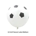12 inch white latex soccer balloon with classic black and white football print - Football Pattern