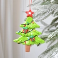 Addobbo per albero di Natale con fiocco rosso e stella, decorazione fatta a mano - 10*14cm / Albero di Natale con Sacchetto Regalo