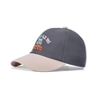 Gorra de béisbol infantil en gris y beige con bordado de oso animado - Patchwork Gris Oscuro (1163)