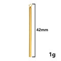 Detailed view of a 42mm gold-plated stainless steel bar pendant with weight 1g - Gold (42mm)