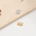 Golden and silver stainless steel crab charms on stone for DIY jewelry making - Crab Style (7#)