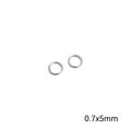 Silver 0.7x5mm stainless steel open jump rings for DIY jewelry and bracelet making - Stainless Steel Silver