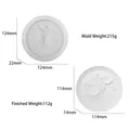 Macro detail of 124mm angel relief tray silicone mold with precise dimensions and weights - Angel Day Relief Tray Mold