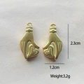 Golden hand holding heart pendant with dimensions 2.3cm by 1.2cm and 3.2g weight - 10 Hand Holding Heart