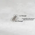 Adaptateur de filetage argent 1,2mm vers 0,9mm pour bijoux de piercing en titane - Filetage de Vis 0.9*1.2 en Acier Titane (Accessoire 041)
