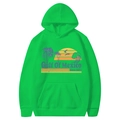 Bright green Gulf of Mexico beach graphic hoodie in a loose casual fit - XL / Fruit Green