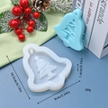 Detail of Christmas bell silicone mold showing 1.4cm thickness and 3D textured surface - Christmas Tree