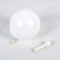 Matte white latex party balloons set including inflated and uninflated 12 inch options - 5 Inch Macaron White