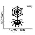 Detail of spider and web embroidery patch with 6cm x 3.4cm size specifications - Horror Style Patch 3# (Spider Web)