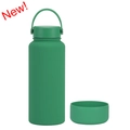 1L vacuum insulated water bottle in matte grass green with matching silicone protective boot - 1 L / Seaweed Green
