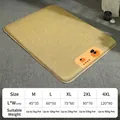 Cooling rattan pet mat for dogs and cats with size chart from M to 4XL in natural straw - M (45*35cm) / Fortune Persimmon Print (Thickened)