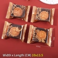 Mid-Autumn mooncake packaging bags in gold and red floral design, 100pcs pack 10x13.5cm - 10*13.5 Gold Full Moon & Flower (100 Pcs/Pack)