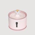 Fuente automática rosa para mascotas con boquilla de flor y ventana de nivel de agua - Fuente de Agua Estándar / Rosa Suave