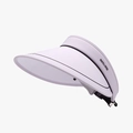Cappello parasole in seta di ghiaccio viola chiaro pieghevole con cinturino - Regolabile / Viola