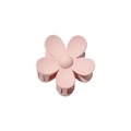 Matte pink flower hair claw clip with large five-petal hollow design for women - Solid - Matte Lotus Root